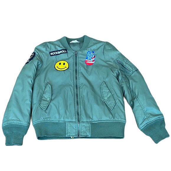 VINTAGE HAVANA*Army Style Khaki Bomber Jacket*XL - Picture 2 of 6